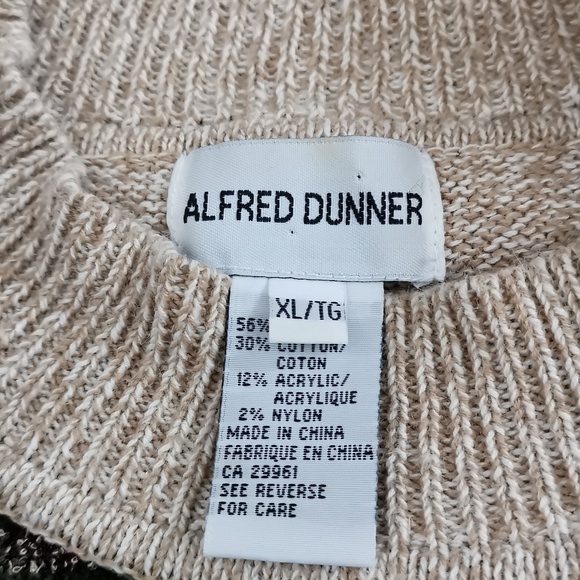 Alfred Dunner SweaterShades of BrownLeaves Embroidered Grannycore Cottagecore XL - Picture 4 of 7